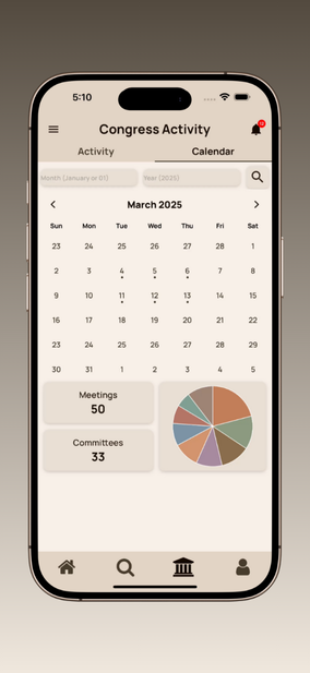 Congressional Calendar Example